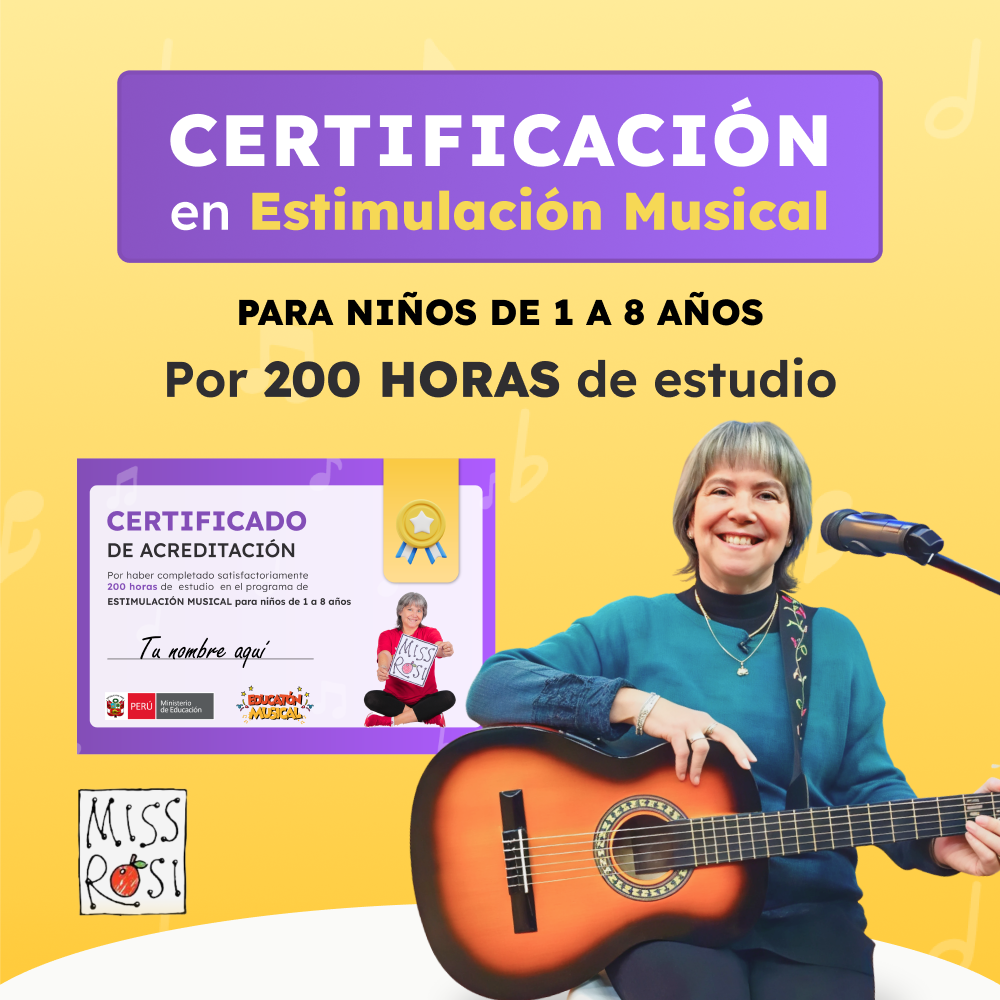 Vía Zoom: Certifícate por 200 horas en Estimulación Musical